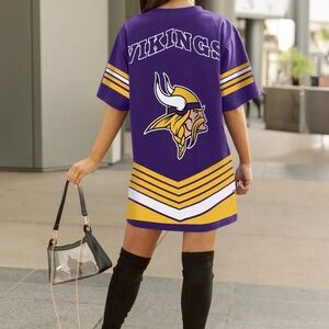 Game Day Couture Vikings Purple and Gold Women's Dress Small NWT